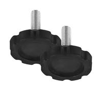 HOMSFOU 2pcs Bouton de Remplacement pour Porte-parapluie M8 en Pp et Fer Noir, Vis de Serrage pour Pied de Parasol de Terrasse, pour Fête Estivale en Extérieur