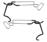 HOMSFOU 2pcs Crochet Suspendre pour Lampe de Tente en Acier Inoxydable Léger et Stable, Accessoire Polyvalent pour Camping et Voyage