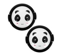 HOMSFOU 2pièces Cache Objectif Photo Dessin Animé Panda Lot de Capuchons De Protection Avant pour Objectif Appareil Photo Accessoires De Pincement Central