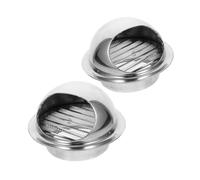 HOMSFOU 2pièces Couvercle De Ventilation Acier Arrondi De Vent Ajustable Pour Mur Plafond Et Sol Accessoire De Ventilation Pour Cuisine Et Salle De Bain