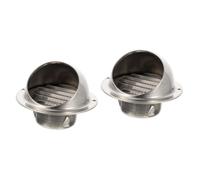 HOMSFOU 2pièces Extracteur Air Mural Acier Inoxydable Avec Couvercle De Ventilation Pour Usage Extérieur Ventilation Silencieuse Et Design Élégant Facile à Installer Pour Cuisine Et