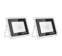 HOMSFOU 2pièces Lampe Led Extérieure Ultra-plate Projecteur Étanche Avec Tempéré Pour Éclairer Jardins Terrains Et Espaces Publics