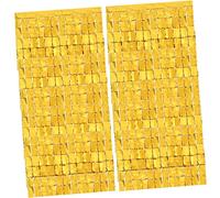 HOMSFOU 2pièces Rideaux Franges Paillettes Carrées pour Décorations De Fête Arrière-Plan Photo Et Mariage