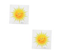 HOMSFOU 2pièces Sticker Mural Soleil Amovible Autocollant Décoratif Pour Chambre Salon Et Salle De Jeux Décoration Murale Unique Et Créative