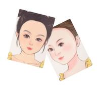 HOMSFOU 2pièces Tableau Entraînement Au Maquillage Pour Garçon Fille Réutilisable Pratique Outil De Maquillage Visage Exercice Dessin Couleur