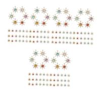 HOMSFOU 3 Ensembles Ornements De Fleurs De Soleil Mariage Décoratif Bijoux Nombre Petit Charme Accessoires De Boucles D'oreilles Bricolage Pendentif En Métal Un Verre 30 Pièces * 3
