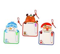 HOMSFOU 3 Ensembles Tableau Double Face Garçon Fille Motifs de Noël Adorables Planche à Écrire et Dessin pour École et Maison