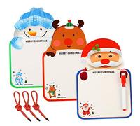 HOMSFOU 3 Ensembles Tableaux Effaçables Double Face pour Garçon Fille Planche à Écrire avec Support Cadeau Pratique pour Bureau et École