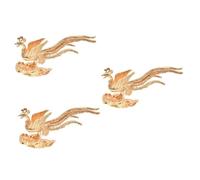 HOMSFOU 3 Pièces Accessoire de Coiffure Laiton Décoratif Phoenix Ancien pour Diy Base Plate pour Bandeaux