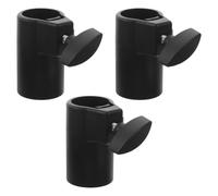 HOMSFOU 3 Pièces Adaptateur pour Pied D’Enceinte 35mm à 38mm, Manchon | Réglage en Hauteur Multiple, Compatibilité, Installation sans Outil, Anneau Métallique Noir