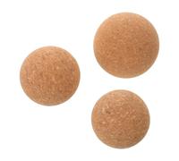 HOMSFOU 3 Pièces Balle de Massage en Liège, Boule de Déclenchement, Massage Ciblé des Tissus Profonds, 5/6/7cm, pour Dos et Plante du Pied, Yoga et Entraînement