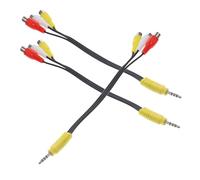 HOMSFOU 3 pièces Câble Adaptateur Audio-Vidéo avec Connecteur Femelle vers 3 Connecteurs Cinch Cordon Réutilisable pour Réception Satellite et TV Tête Rallongée pour Transmission Audio et