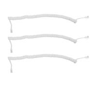 HOMSFOU 3 pièces Cordon Téléphonique Spiralé avec Ressort Extensible et Anti-emmêlement pour Téléphone Fixe Domestique et Bureau Fil Souple Compatible Combiné Landline