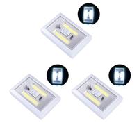 HOMSFOU 3 Pièces Lumière Led Cob Veilleuse Applique Murale Blanche