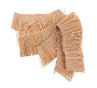 HOMSFOU 3 Pièces Matériau de Toit en chaume synthétique Bottes de Paille pour la décoration Toit Miniature Bricolage en Paille Artificielle Herbe Artificielle Gazon Beige