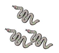 HOMSFOU 3 Pièces Patch Serpent Brodé Perlé avec Strass Appliques à Coudre DIY pour Vêtements Sacs Chapeaux et Accessoires Décoration et Créative