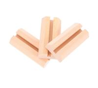 HOMSFOU 3 Pièces Porte-Cartes de Table en Bois Fente 8mm, Beige | Présentoir Vertical Stable, Grain , pour Cartes D’instruction et Annonces sur Table, Usage Quotidien
