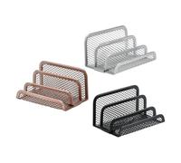 HOMSFOU 3 Pièces Porte-lettres Métallique Compartiments pour Bureau Organiseur de Courrier Stable et Compact Trieur de Documents pour Bureau à Domicile