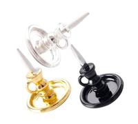 HOMSFOU 3 Pièces Scale European Style Mini Candle Holders for Doll House Ornaments DIY Accessories