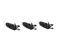 HOMSFOU 3 Pièces Set de Outils de Bureau Multifonctionnels Ciseaux Règle Flexible Crayon Agrafeuse Cutter Tournevis Perforeuse Tire Clou Boîte de Rangement Noir