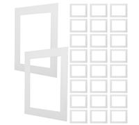 HOMSFOU 30 Feuilles de Carton-pâte Blanc Prédécoupées 10x8 pour Cadre Photo, Papier de Montage Professionnel, 30 Pièces, pour Photos et Œuvres en Studios ou Maisons