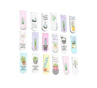 HOMSFOU 30 Pièces Marque Pages Magnétiques Créatifs Forme de Plantes Succulentes Accessoires de Papeterie Portables pour Étudiants Style Aléatoire