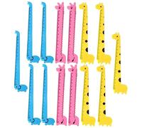 HOMSFOU 30 Pièces Règle Droite Plastique Design Cartoon Règle avec Fournitures Scolaires Amusantes pour Garçon Fille et Étudiants Couleur Aléatoire