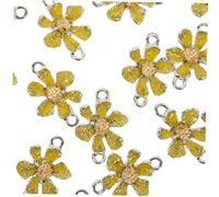 HOMSFOU 30pièces Breloques Forme De Fleur Alliage Pour Bracelets Pendentifs Décoratifs Diy Pour Bijoux Faits Maison