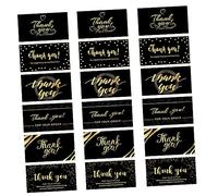 HOMSFOU 36 Pièces Cartes de Décoratives Noires Cartes de Remerciement pour Festivals et Anniversaires Messages Manuscrits pour Thanksgiving et Célébrations