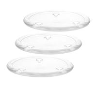 HOMSFOU 3Pcs Verre Bougie Plateau Clair Pilier Bougeoir Rond Verre ie ie Coaster Moderne ie Centre De Table pour Mariage Table Decal 12. 8Cm