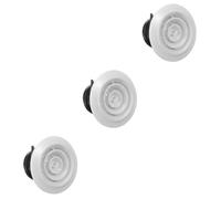 HOMSFOU 3pièces Couverture De Ventilation Ronde Plastique Pour Ventilateur De Soffite Installation Facile Pour Maison Et Bureau Contrôle De Airflow Et Durabilité Exceptionnelle