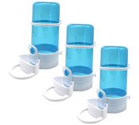 HOMSFOU 3pièces Distributeur Automatique de Nourriture pour Hamster avec Base Antidérapante Transparente Distributeur Eau Plastique pour Écureuil Hérisson et Oiseaux Facile à Nettoyer