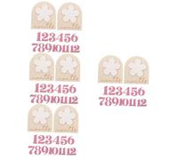 HOMSFOU 4 Ensembles Accessoires De Photographie De Bébé Annonce Signe De Bébé Pour Naissance Liste Nourrisson Séance Photo Article Première Mensuel En Bois