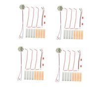 HOMSFOU 4 Ensembles Kits DIY Fruit Battery Science Experiment for with Zinc Electrodes Potato Lemon Orange Stem Educational Electric Circuit Kit for School Projects and Home Learning