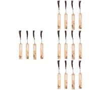 HOMSFOU 4 Ensembles Marque Pages Bois Naturel De Style Chinois Avec Pompons Étiquettes De Lecture Sculptées Bois Pour Amateurs De Lecture Et Souvenirs 4 Pièces * 4