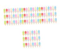 HOMSFOU 4 Ensembles Porte-clés De Crème Glacée Coloré Charme Couleur Bricolage Accessoires Fabrication De Fournitures Fabrication De Boucles D'oreilles Pendentif Glace Résine 25 Pièces * 4