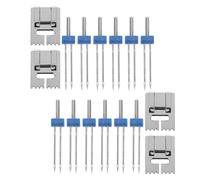 HOMSFOU 4 Ensembles Set de Aiguilles Doubles et Pied Presseur Ourlet pour Machine à Coudre Domestique Accessoires Acier pour Couture Précise Quilting et Travaux Artisanat Textile