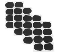 HOMSFOU 4 Feuilles Coussin pour Saxophone Patch pour Embouchure de Saxophone Silicone Noir Stabilise le Tube et Réduit L'usure du Bec Débutants et Éducateurs