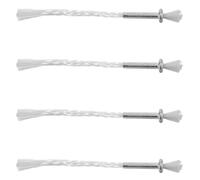 HOMSFOU 4 Mèches de Rechange pour Lampe à Pétrole en Fer et Coton, Mèches Porte-brûleur Compatibles Lampes à Huile et Cire de Paraffine, Accessoires pour Éclairage Extérieur et Décoratif