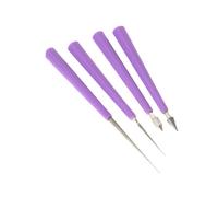 HOMSFOU 4 pièces Alésoir à Perles Kit Aiguilles pour Bricolage Perlage Bijoux Fabrication Artisanale