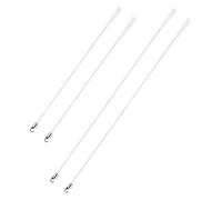 HOMSFOU 4 Pièces Baguette pour Stores Verticaux 12/17 Pouces | Remplacement avec Crochet Allié, Simple Usage, Réglage de Lumière et Intimité, Blanc pour Fenêtres et Portes