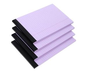 HOMSFOU 4 Pièces Bloc-notes Ligné Légal Pourpre, Papier Simple | Carnet D'idées Multi-usage, Format Pratique pour Travail et Bureau, Lot de Quatre Pièces