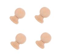 HOMSFOU 4 Pièces Capitale Du Meuble Pilier Embouts De Tringle à Rideau Embout Rond Inachevé Pied En Chignon Pour Meuble Embouts Pour Tringles à Rideaux Embouts D'escalier Bois Khaki