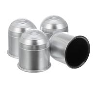 HOMSFOU 4 Pièces Capuchon Argenté pour Protection en Nylon Attelage de | Couvercle pour Rotule, Protège Corrosion et Salissures, pour Remorque et Crochet de Traction