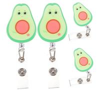 HOMSFOU 4 pièces Clips Badges Avocat Rétractables Porte Cartes Multifonctions avec Pince Sécurisée pour Badge Identité et Carte de Visite