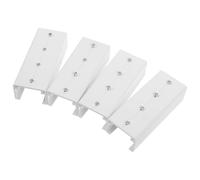 HOMSFOU 4 Pièces Connecteur de Rail de Rideau Robuste en Acier Inoxydable Blanc Installation Facile, pour Extension ou Chevauchement de Rails Maison Multi-fenêtres