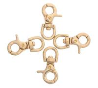 HOMSFOU 4 Pièces Crochets Mousquetons Laiton Pivotants Fermoirs Homard Métalliques avec Mécanisme à Ressort pour Porte-clés Sacs DIY Ceintures et Colliers Attaches Rapides et Flexibles