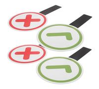 HOMSFOU 4 Pièces Double-sided Handheld Answer Paddle With Yes No Signs Classroom Judging Board For Teacher-student Interaction Reusable Educational Game Tool For Kindergarten And