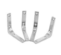 HOMSFOU 4 pièces Équerres Triangulaires Acier Inoxydable Support Mural Robuste Multifonction pour Étagères Flottantes Cuisine Bureau Maison