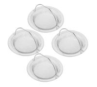 HOMSFOU 4 pièces Filtre Acier Inoxydable Panier Bouchage pour Cuisine Passoire Multifonction pour Lavage Légumes et Panier Filtrant Utilitaire pour Évier
